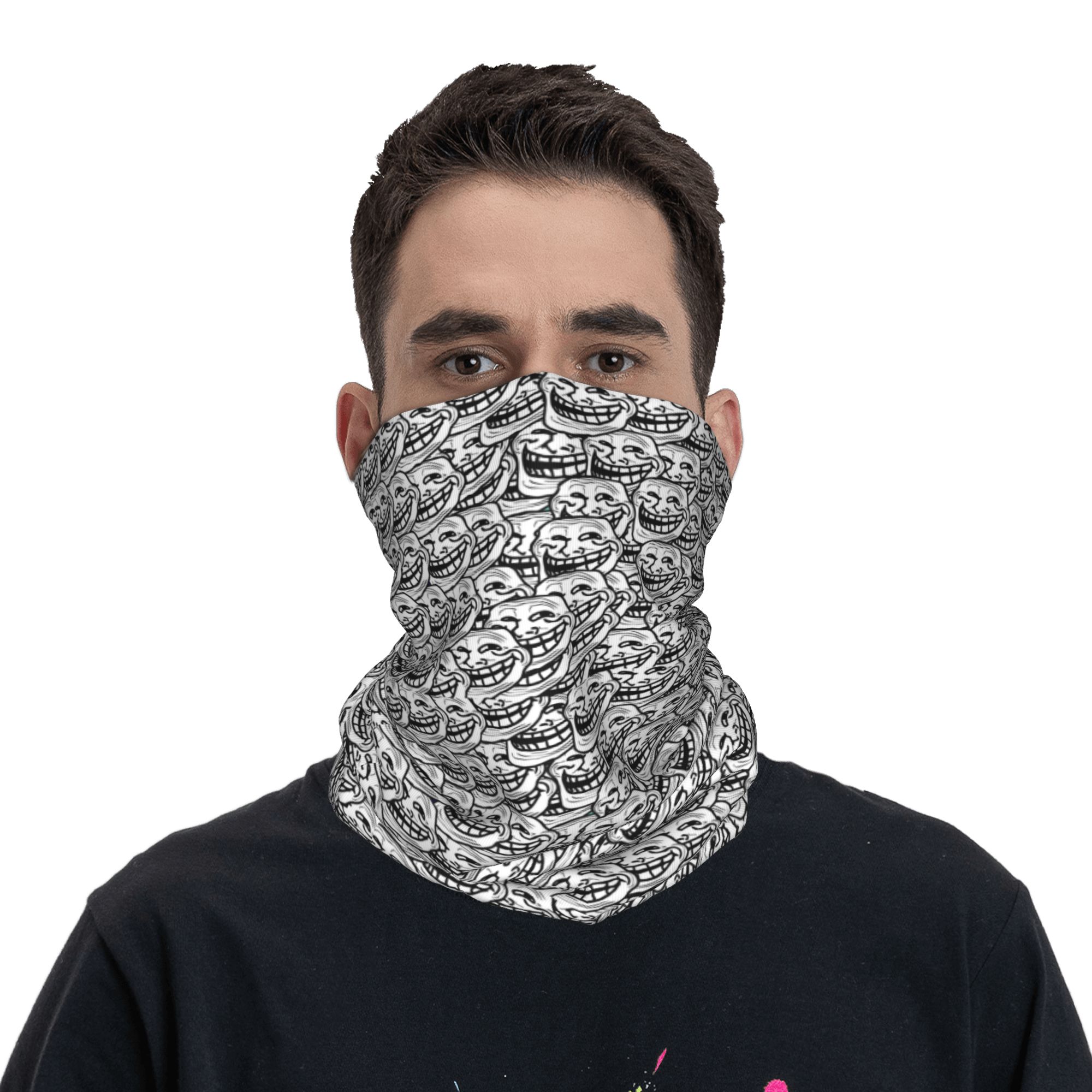 Funny Anime Troll Face Quest V - đánh giá và giá Neck Gaiter Face Cover