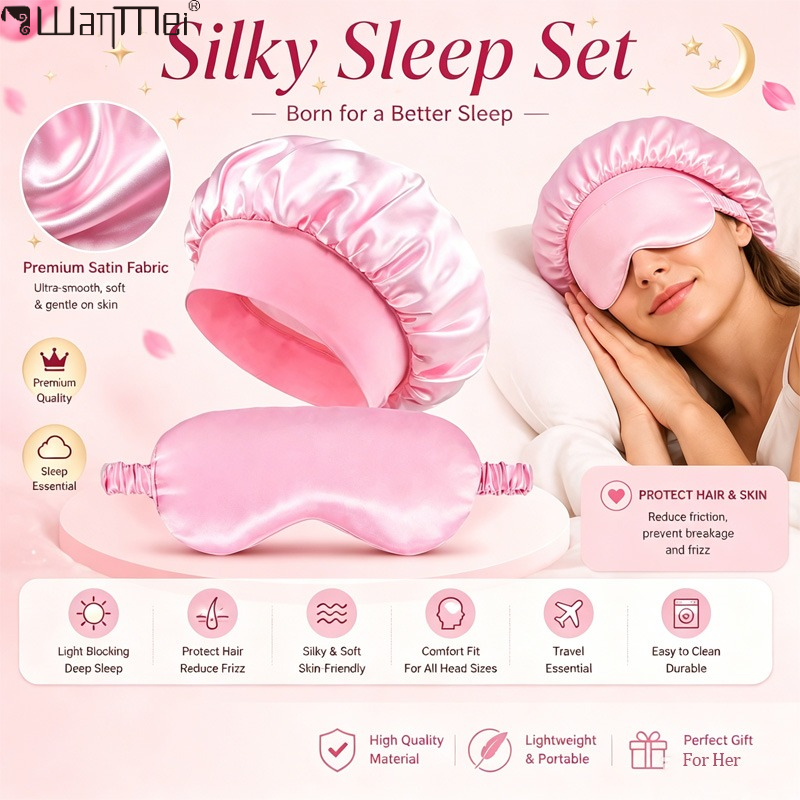  Satin Bonnet Sleep Eye Mask  - đánh giá và giá Mask Lanyard Adjustable