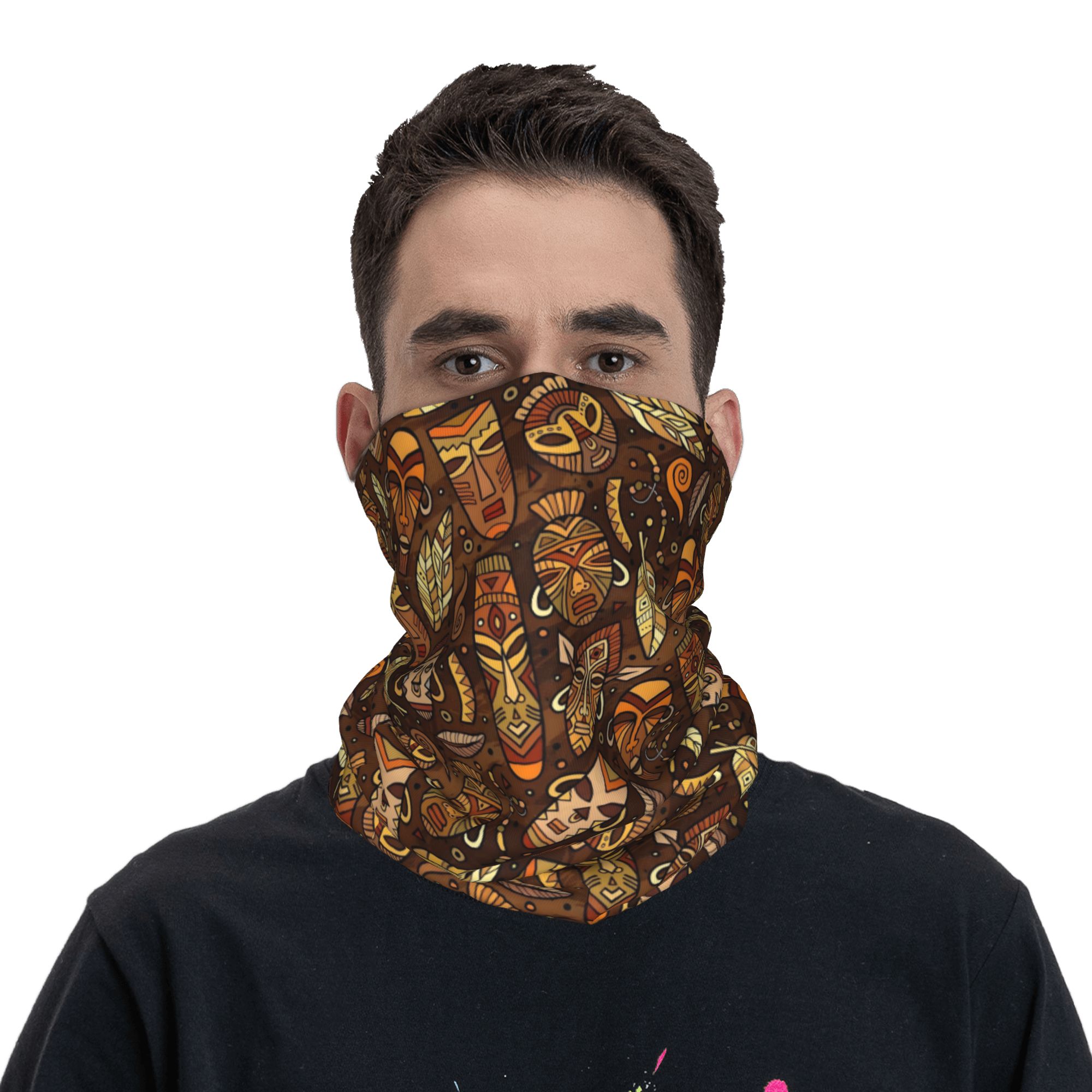 Custom Tribal Mask Pattern Ban - đánh giá và giá Neck Gaiter Face Cover