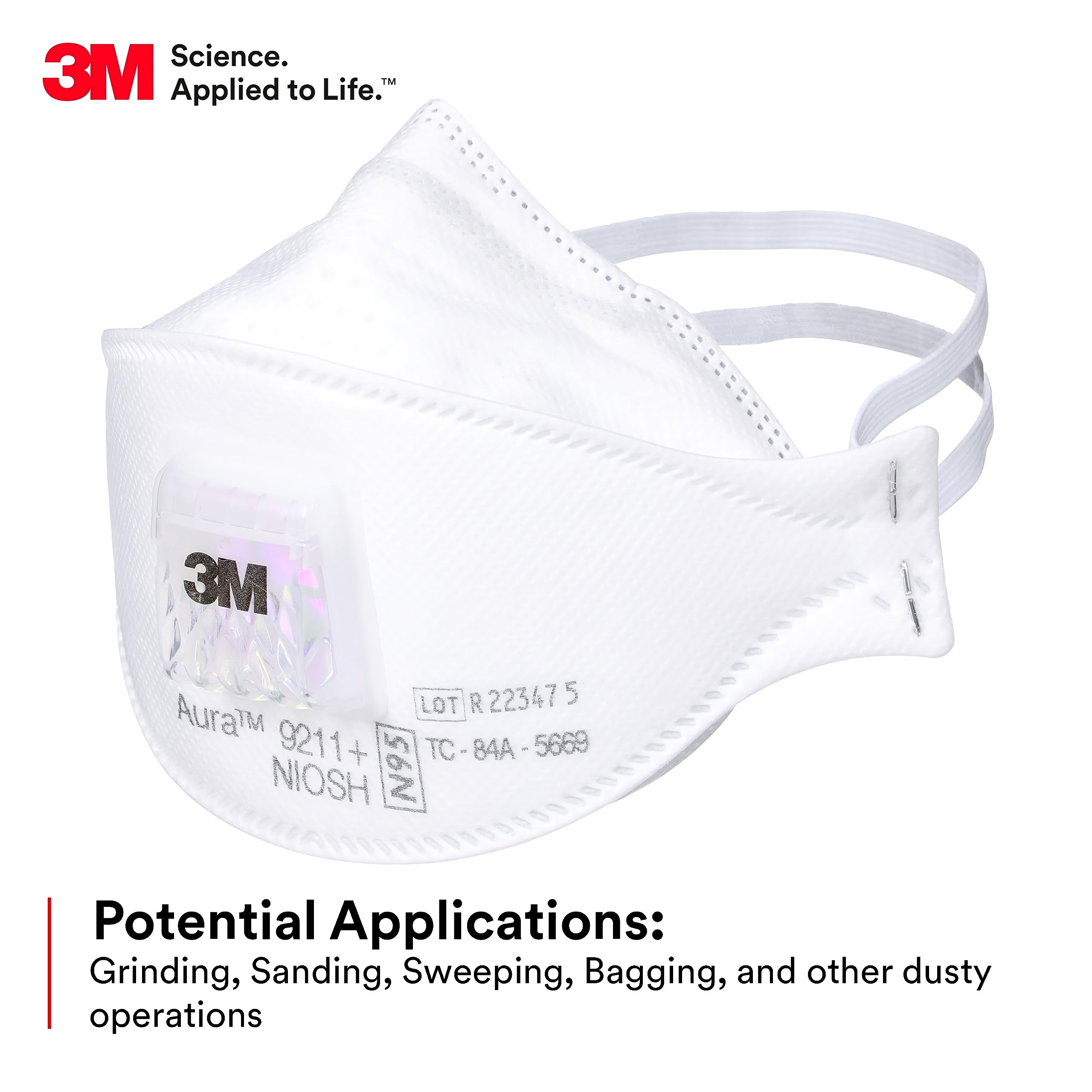 3M Aura 9211+ Particulate Resp - đánh giá và giá Dust Mask Construction