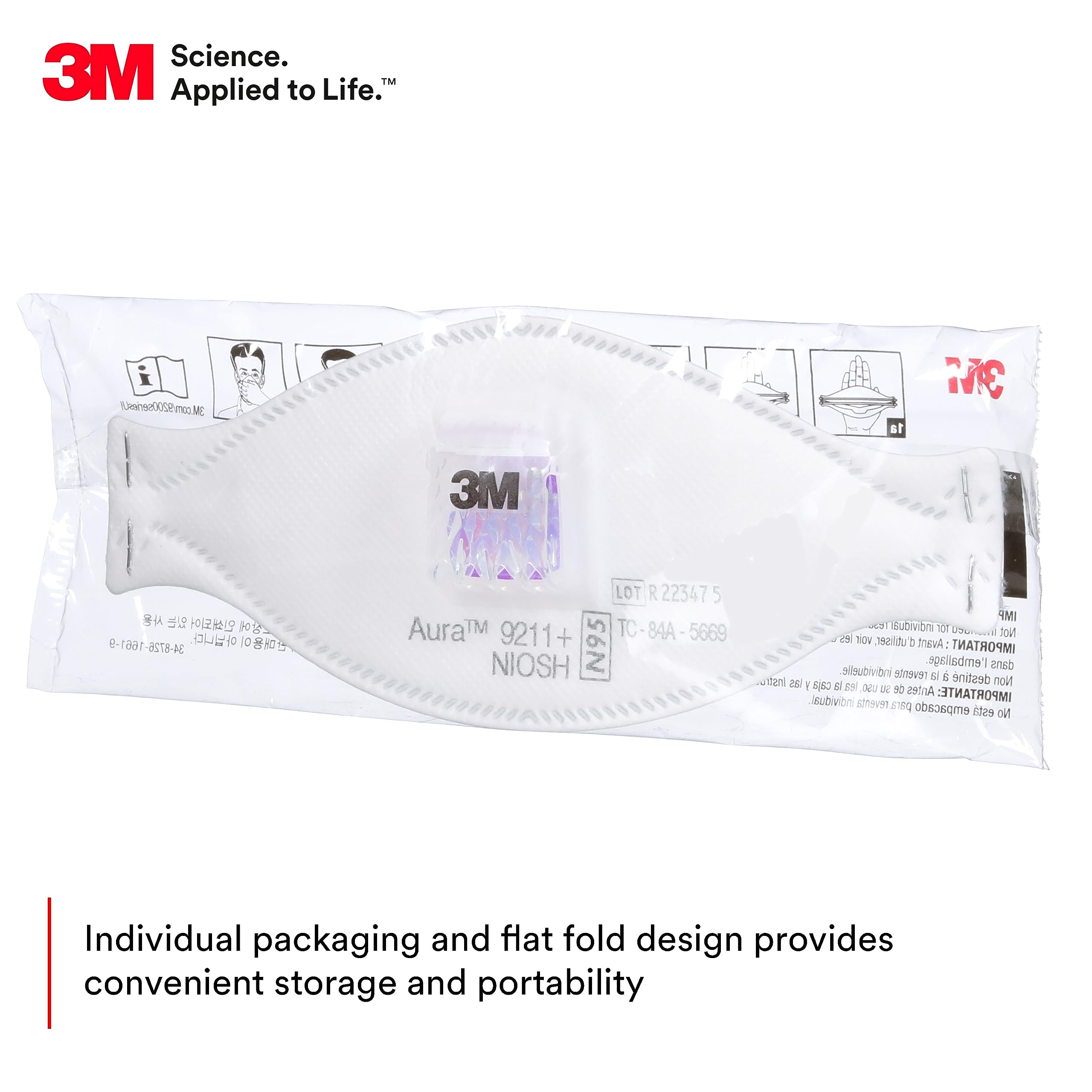 3M Aura 9211+ Particulate Resp - đánh giá và giá Dust Mask Construction